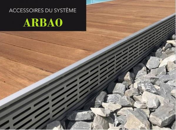 Grille de ventilation couleur alu argent pour terrasse